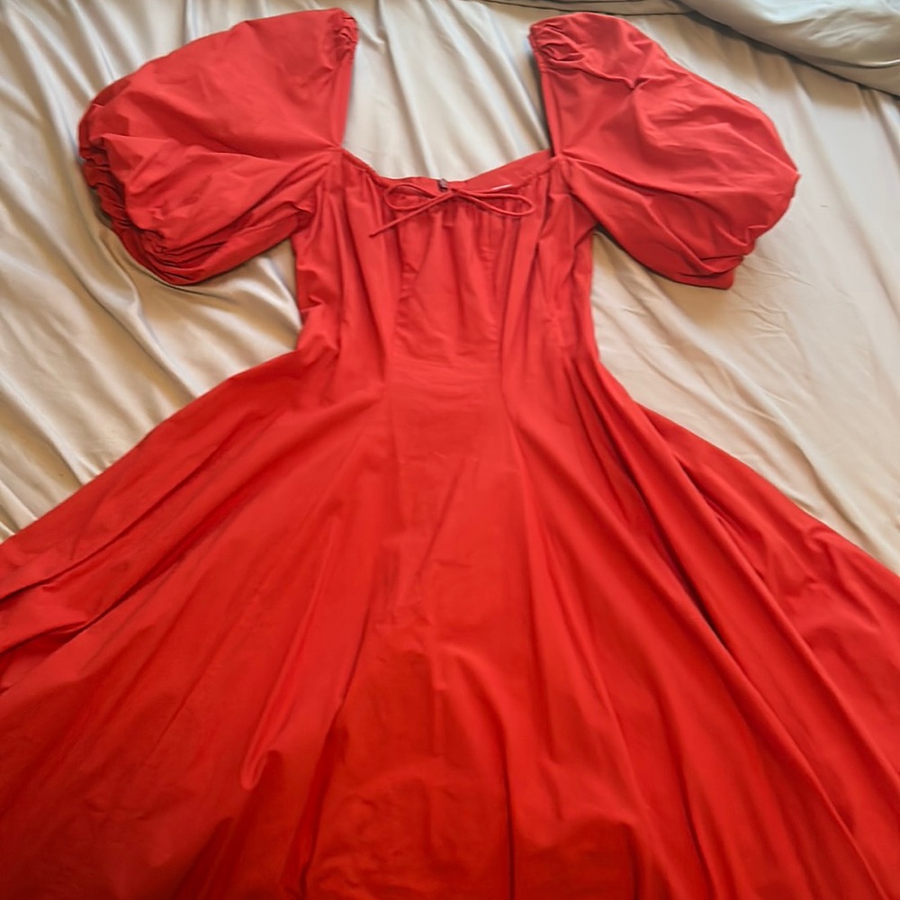 Selkie Red Midi Day Dress
